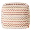 Capri Cube Red & Pink Tones Outdoor Soft Pouf