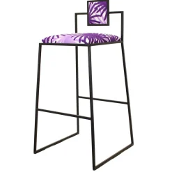 Capri Fuochi Viola Iron Bar Stool