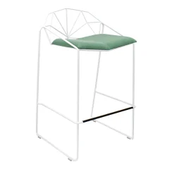 Capri White and Green Stool