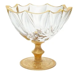 Capriccio 24K Gold & Crystal Footed Bowl