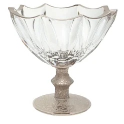 Capriccio Platinum & Crystal Footed Bowl