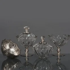 Capriccio Platinum & Crystal Footed Bowl