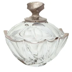 Capriccio Platinum & Crystal Bowl with Lid