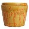 Caramel and Orange Ceramic Cachepot Vase