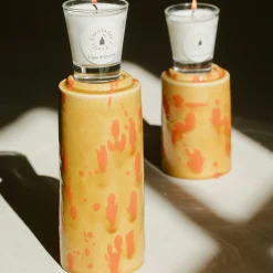 Caramel and Orange Totem with Scented Candle Fragrance Quercia