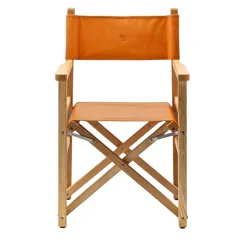 Caramel Leather Director Chair