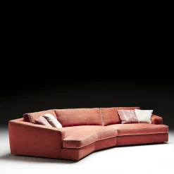 Carmelo Angular Red-Fabric Sofa