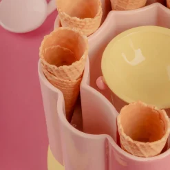 Carosello Large Multicolor Ceramic Cup for Icecream