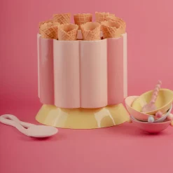 Carosello Large Multicolor Ceramic Cup for Icecream