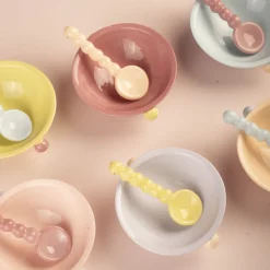 Carosello Set of 6 Multicolor Ceramic Small Cups and Spoons