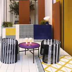 Carpet Blue Fishnet Ceramic Composition by Giuliano Andrea dell’Uva 200 x 100