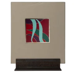 Carré Cloisonné On Leather Decorative Art Piece #14