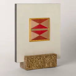 Carré Cloisonné On parchment Decorative Art Piece #19