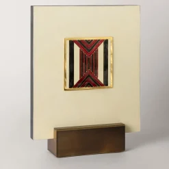 Carré Cloisonné On parchment Decorative Art Piece #18