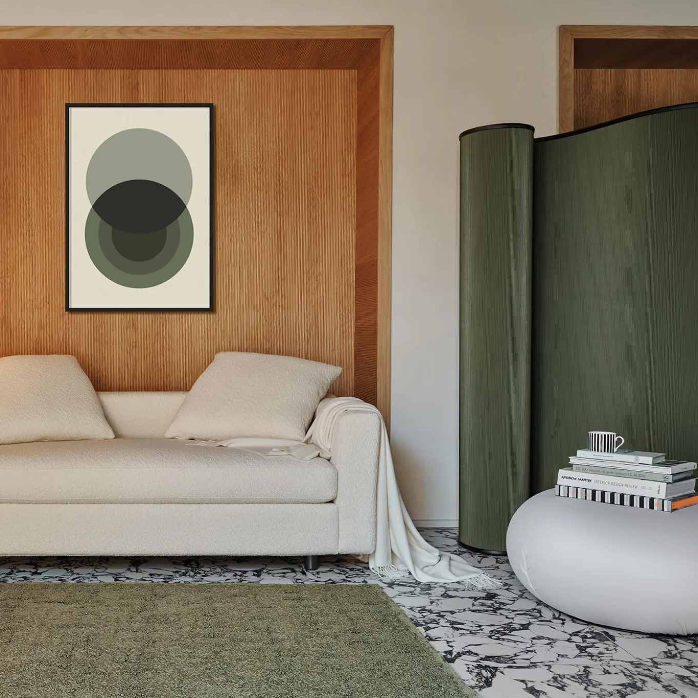 Cartoons Green Room Divider by Luigi Baroli