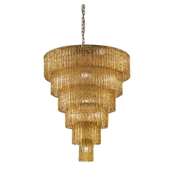 Cascade Amber 19-Light Chandelier