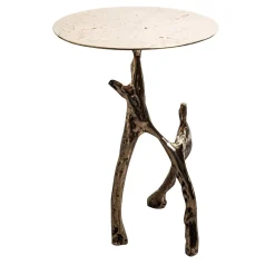Cast Bronze Scultura Side Table