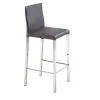Castelfranco Gray Leather Bar Stool