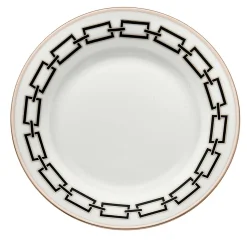 Catene Nero Set of 6 Dessert Plates by Gio Ponti