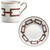 Catene Scarlatto Set of 2 Espresso Cups and Saucers by Gio Ponti