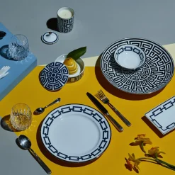 Catene Zaffiro Set of 6 Dinner Plates by Gio Ponti