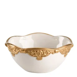 Caterina Extra-Small White & Gold Bowl