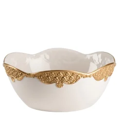 Caterina Medium White & Gold Bowl