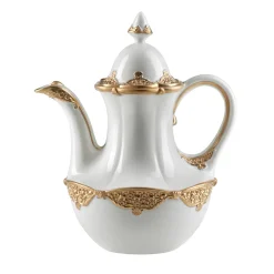 Caterina White & Gold Tea Pot