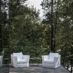 Cayo Largo White fabric with Cushions Outdoor Armchair