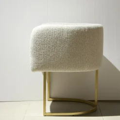 C-Chair Modern White Bouclé Armchair