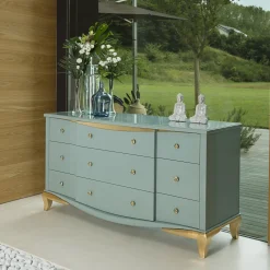 Celadon Chest of drawers Louis XV