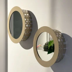 Celato 30 Round Golden Mirror