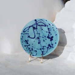 Celeste and Blue Ceramic Decorative Plate