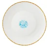 Celestial Set of 2 White Dinner Plates with Crackled Rim