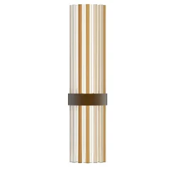Celsi 2-light Fumè and Crystal Clear Murano Glass Wall Sconce