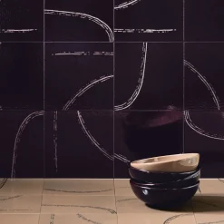 Cenni Set of 25 Purple Tiles by Margherita Rui