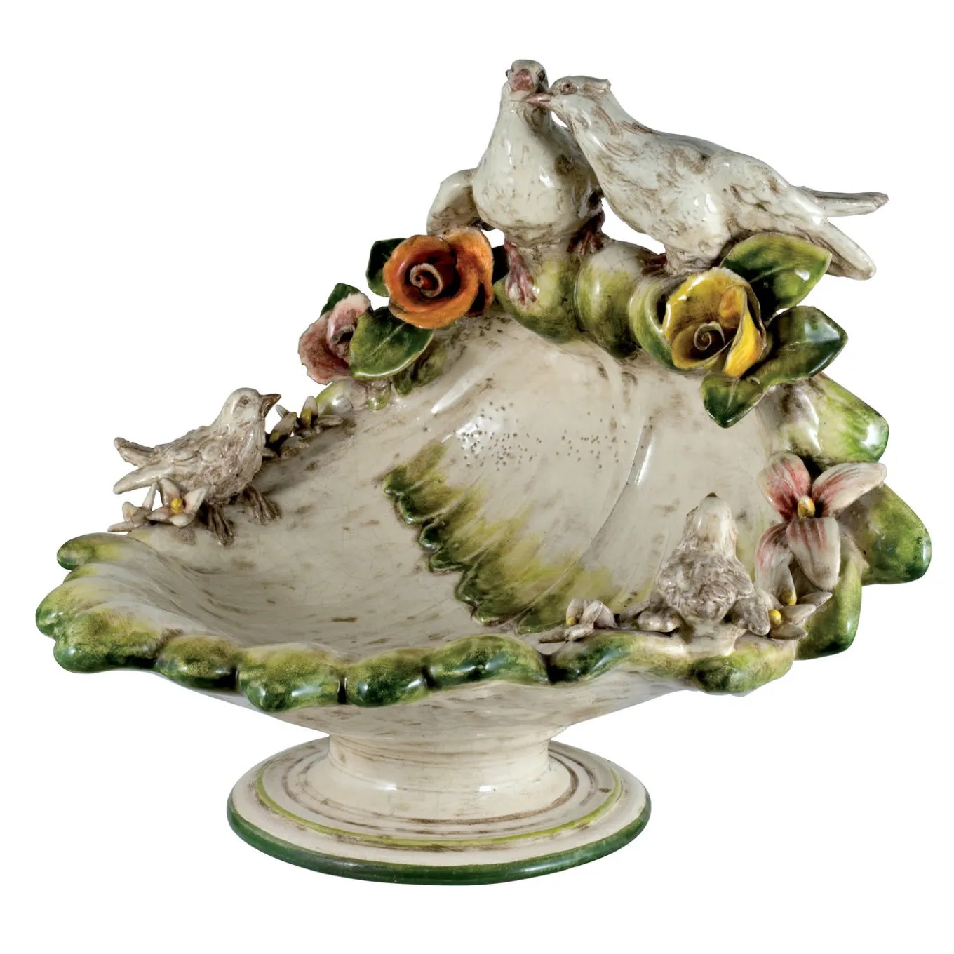 Centerpiece With Birds And Flowers