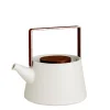 Ceramic Teapot with Wooden Lid