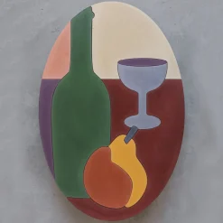 Cezanne Oval Concrete Painting