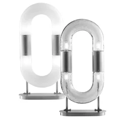 Chain Nickel Table Lamp