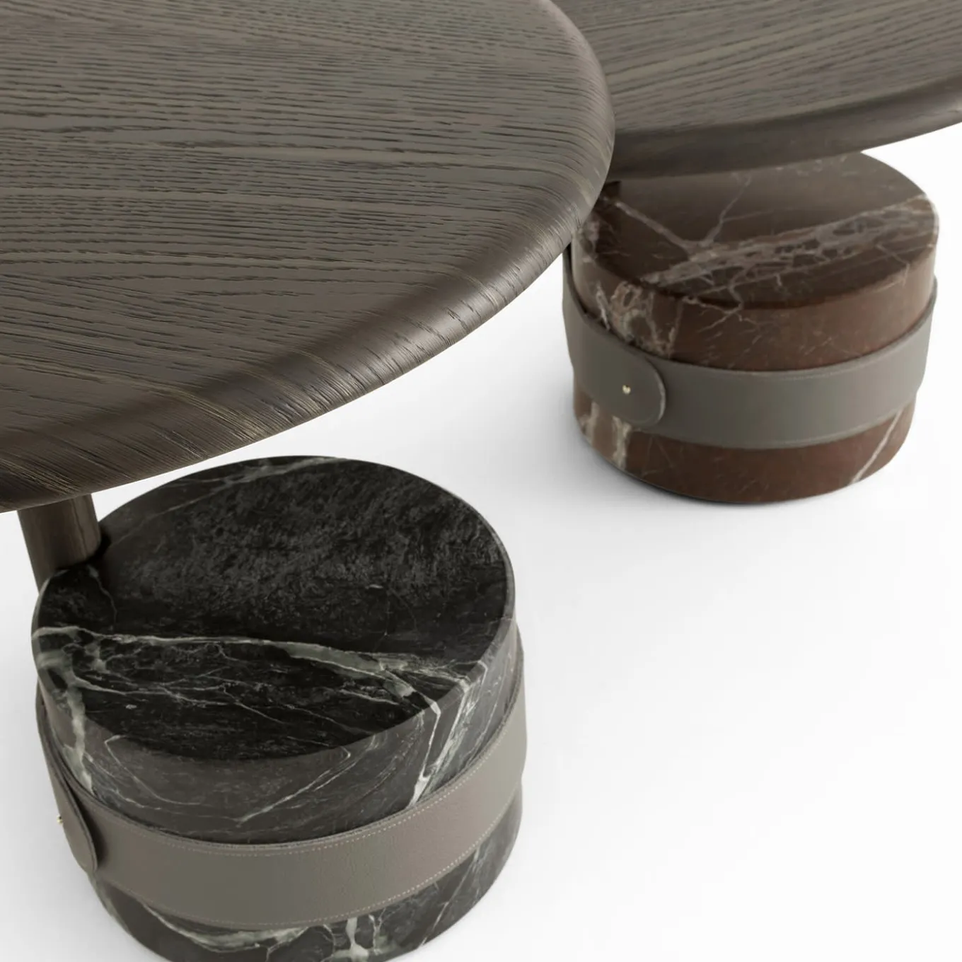 Champignon Small Side Table with Lepanto Red Marble Base