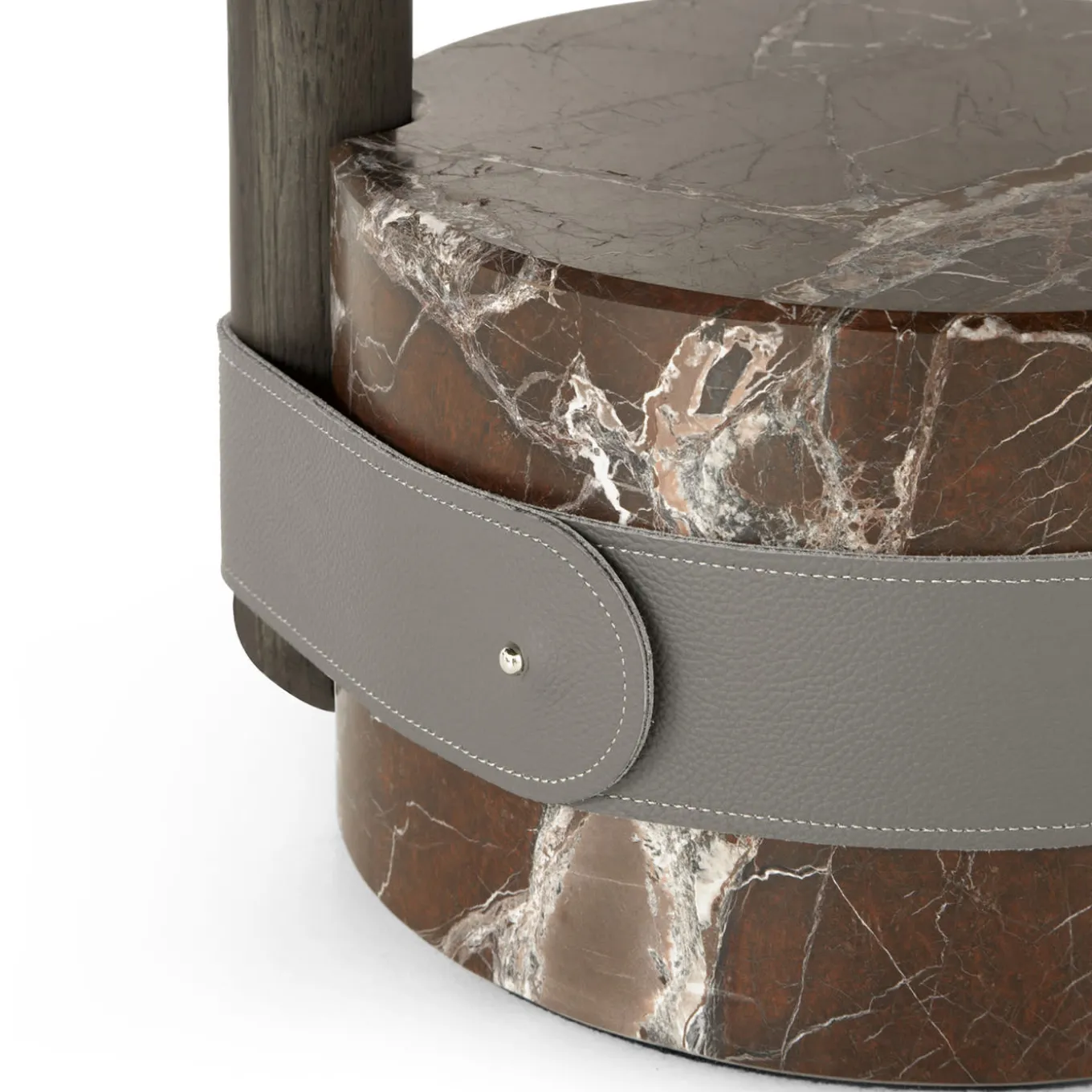 Champignon Small Side Table with Lepanto Red Marble Base