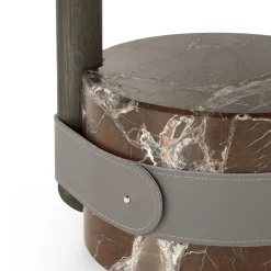 Champignon Small Side Table with Lepanto Red Marble Base