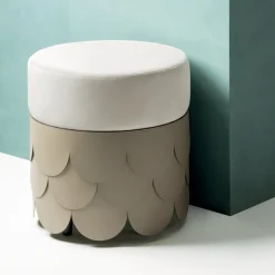 Charleston Leather Pouf