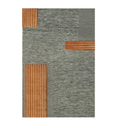 Checkers Caramel and Black Rug