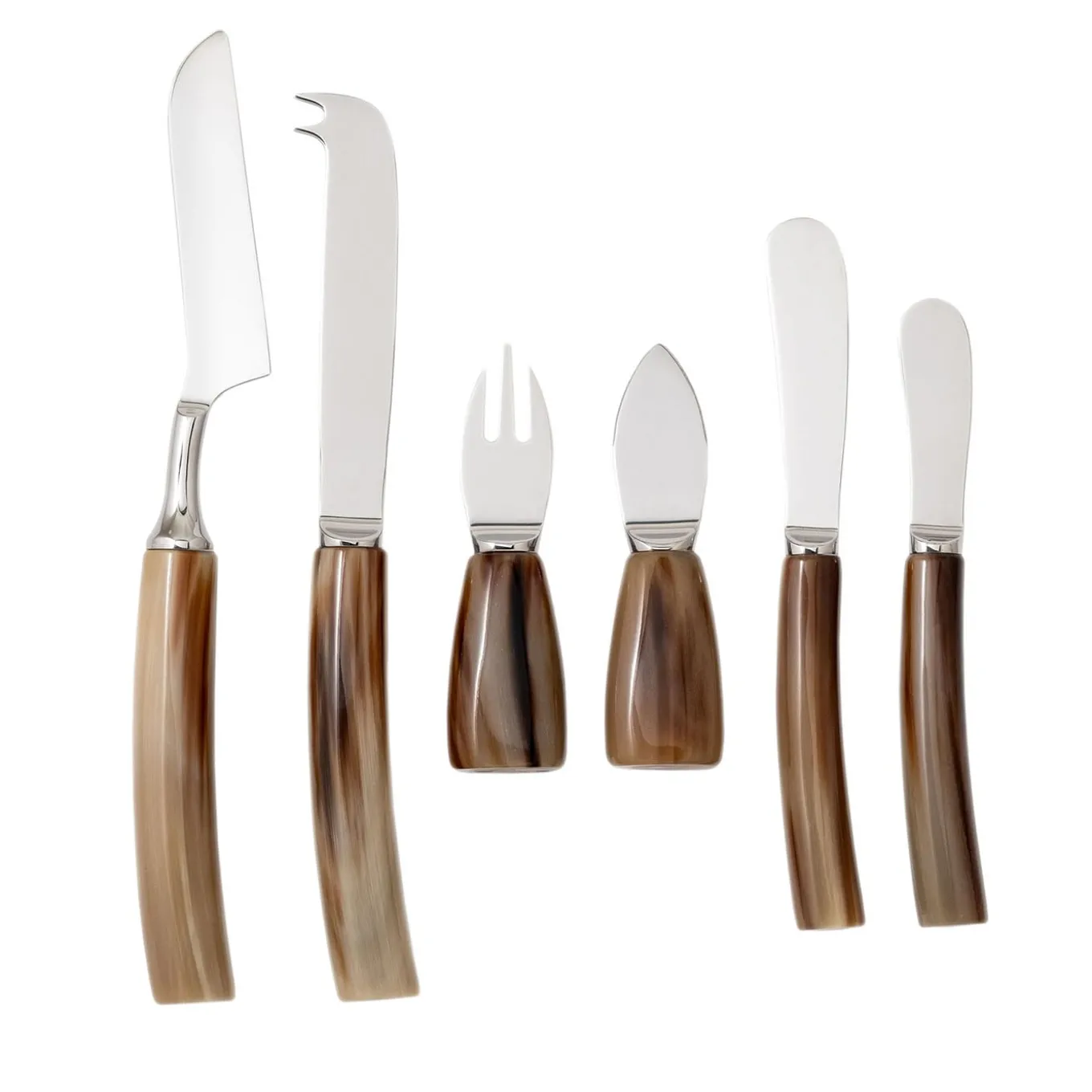 Cheese Cutlery Set in Natural Horn