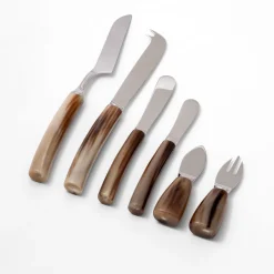 Cheese Cutlery Set in Natural Horn