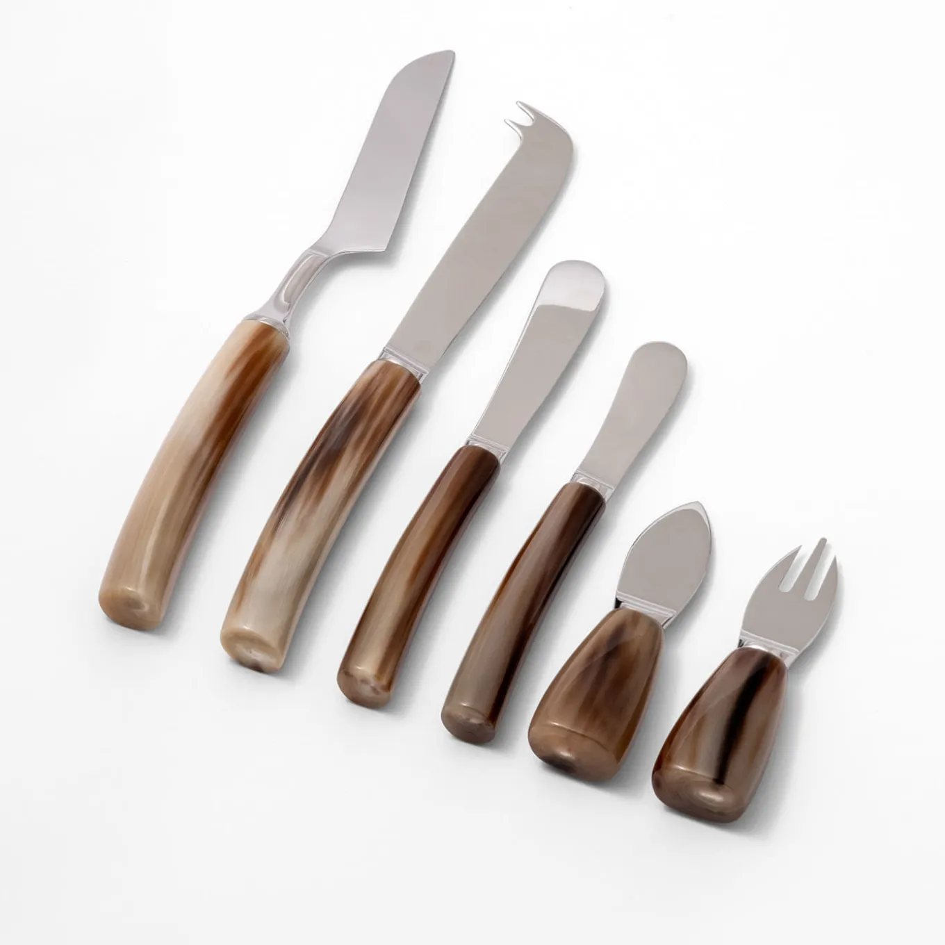 Cheese Cutlery Set in Natural Horn