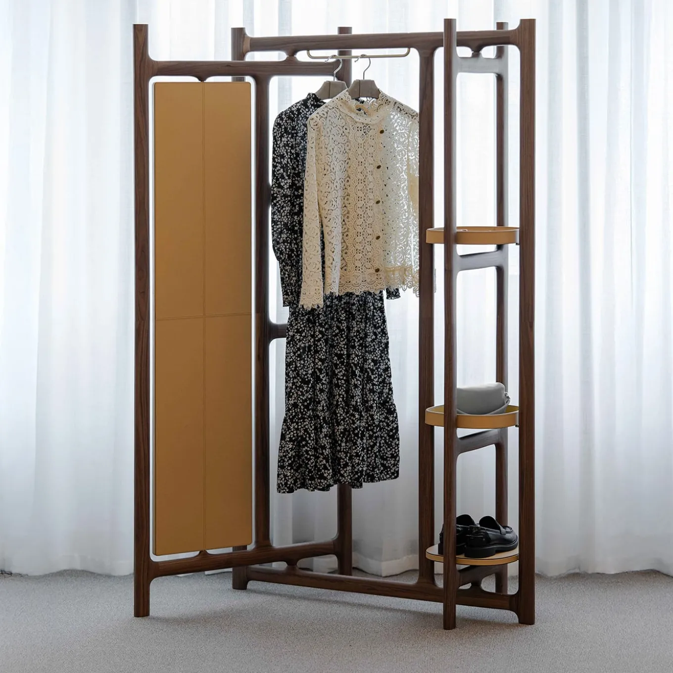 Chelsea Clothes Valet in Hazelnut Color