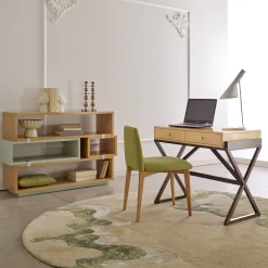 Cherry Wood Desk with Two Drawers